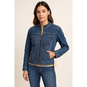 Vintage Tommy Hilfiger Women’s Denim Jacket NWT Stretch Zip-Up Y2K retail 89.00